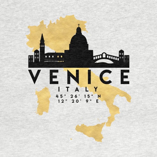 Venice Italy Skyline Map Art by deificusArt